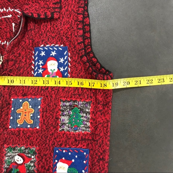 Zip up Christmas vest size S - Picture 6 of 8